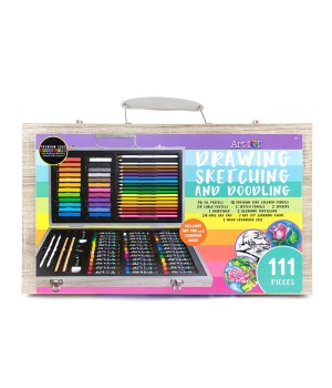 Drawing, Sketching & Doodle Wood 111-Piece Art Set