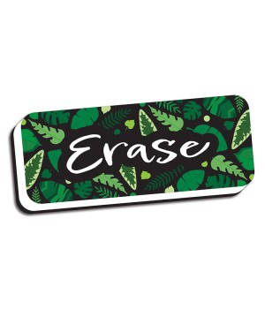 Magnetic Whiteboard Eraser, Greenery with Erase, 2" x 5"