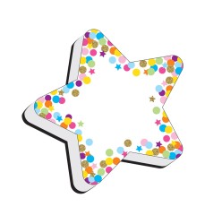 Magnetic Whiteboard Eraser, Star Confetti