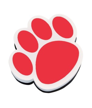 Magnetic Whiteboard Eraser, Red Paw