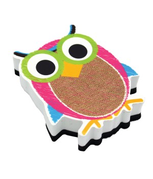 Magnetic Whiteboard Eraser, Burlap Scribble Owl