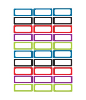 Die-Cut Magnetic Foam Assorted Color Labels/Nameplates, Pack of 30