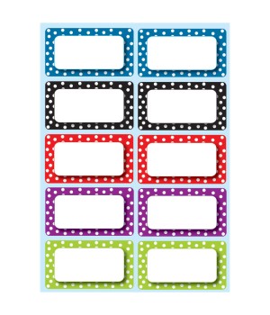 Die-Cut Magnetic Colorful Dots Labels/Nameplates, 10 Pieces