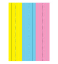 Die-Cut Magnetic Pink/Blue/Yellow Sentence Strips, 2.75" x 11", Pack of 3