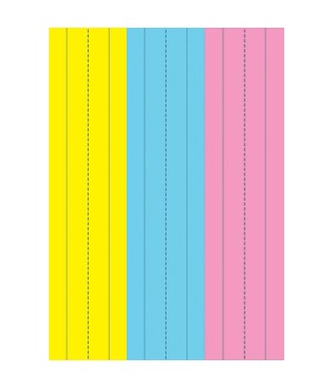 Die-Cut Magnetic Pink/Blue/Yellow Sentence Strips, 2.75" x 11", Pack of 3