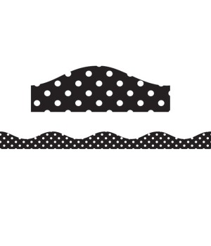 Magnetic Border, Black & White Dots, 12'