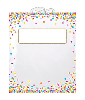 Hanging Confetti Pattern Storage/Book Bag, 10.5" x 12.5"