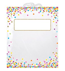 Hanging Confetti Pattern Storage/Book Bag, 11" x 16"