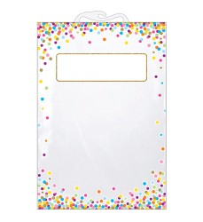 Hanging Confetti Pattern Storage/Book Bag, 11" x 16", Pack of 5
