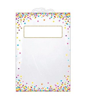 Hanging Confetti Pattern Storage/Book Bag, 11" x 16", Pack of 5