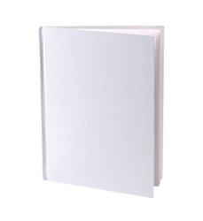Hardcover Blank Book 6" x 8" Portrait, White