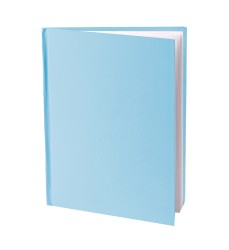 Blue Hardcover Blank Book, White Pages, 8"H x 6"W Portrait, 14 Sheets/28 Pages