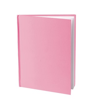 Pink Hardcover Blank Book, White Pages, 11"H x 8-1/2"W Portrait, 14 Sheets/28 Pages