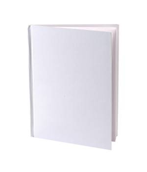 Blank Hardcover Book, White Pages, 5" x 4" Portrait, 14 Sheets/28 Pages