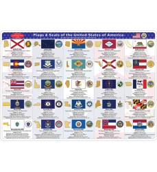 Smart Poly® Double-Sided Learning Mat, State Flags