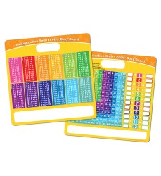 Smart Poly® Educational Activity Busy Board, Dry Erase with Marker, 10-3/4" x 10-3/4", Multiplication