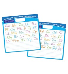 Smart Poly® Educational Activity Busy Board, Dry Erase with Marker, 10-3/4" x 10-3/4", Manuscript/Cursive