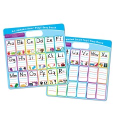 Smart Poly® Educational Activity Busy Board, Dry Erase with Marker, 10-3/4" x 10-3/4", ABC's Fill In