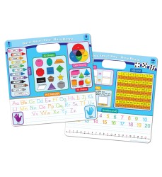 Smart Poly® Educational Activity Busy Board, Dry Erase with Marker, 10-3/4" x 10-3/4", Educational Basics Combination