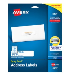 Easy Peel® Address Labels, Sure Feed Technology, Permanent Adhesive, 1" x 4", 500 Labels
