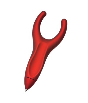 Ergo-Sof Retractable Ballpoint Pen, Red, Black Ink