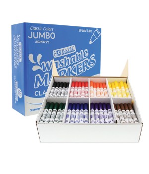 Washable Markers, Jumbo Classroom Pack, 200 Count, 8 Colors