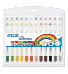 Washable Silky Gel Crayons, 24 Colors
