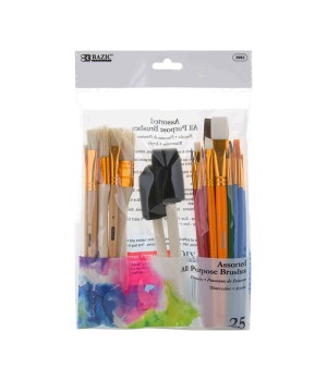 Paint Brush Set, 25 Pieces