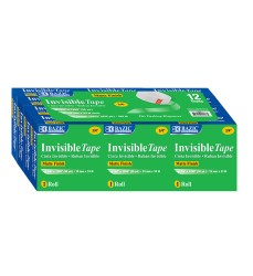 Tape Refill, Invisible Tape, 3/4" x 1000", 12 Rolls