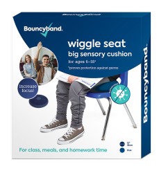 Antimicrobial Big Wiggle Seat Sensory Cushion, Blue 13"/33cm