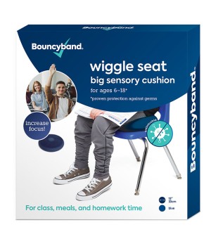 Antimicrobial Big Wiggle Seat Sensory Cushion, Blue 13"/33cm