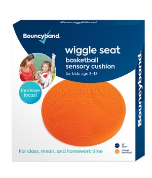 Wiggle Seat Sensory Cushion, Orange Basketball