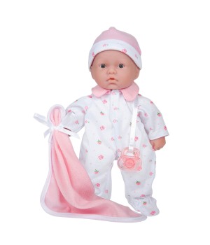 La Baby Soft 11" Baby Doll, Pink with Blanket, Caucasian