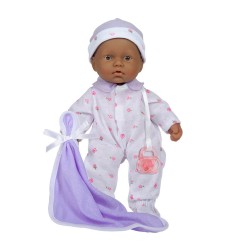 La Baby Soft 11" Baby Doll, Blue with Blanket, Hispanic