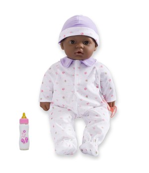 La Baby Soft 16" Baby Doll, Purple with Pacifier, African-American