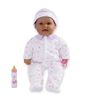 La Baby Soft 16" Baby Doll, Purple with Pacifier, Hispanic