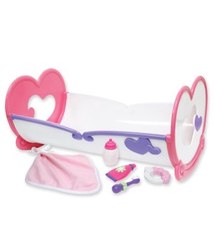 Deluxe Rocking Doll Crib & Accessories