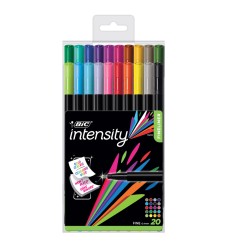 Intensity Fineliner Marker Pen, Fine Point (0.4m), Assorted Colors, 20 Count