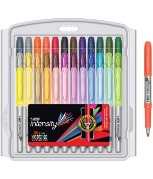 Mark-it Permanent Markers, Fine Point, Assorted Color, Pack of 36