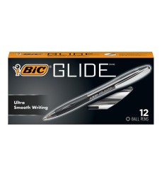 Glide Retractable Ball Pen, Medium Point (1.0 mm), Black, 12-Count