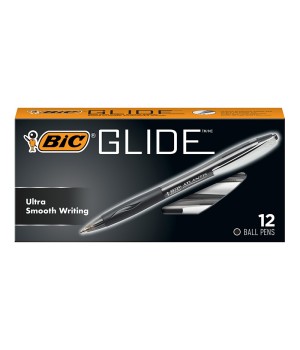 Glide Retractable Ball Pen, Medium Point (1.0 mm), Black, 12-Count