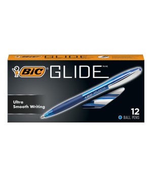 Glide Retractable Ball Pen, Medium Point (1.0 mm), Blue, 12-Count