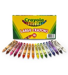 Large Crayons, Classic Colors, 16 Count