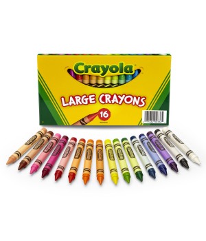 Large Crayons, Classic Colors, 16 Count