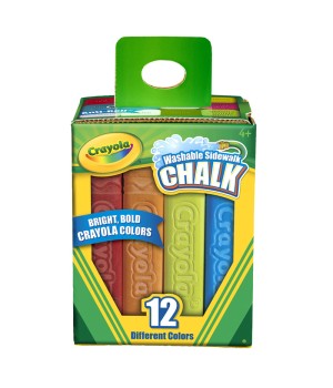 Washable Sidewalk Chalk, 12 Count