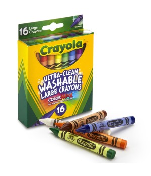 Large Ultra-Clean Washable Crayons, 16 Colors