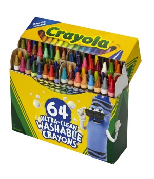 Ultra-Clean Washable Crayons, Regular Size, Pack of 64