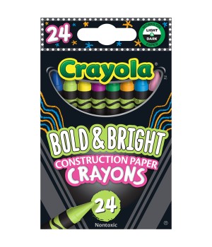 Bold & Bright Construction Paper Crayons 24ct