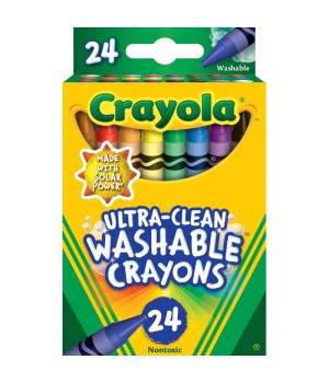 Ultra-Clean Washable Crayons, Regular Size, Pack of 24