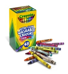 Ultra-Clean Washable Crayons, Regular Size, Pack of 48